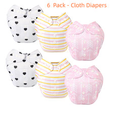 Cloth Diaper Cover 6 Pack Adjustable Washable Reusable