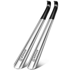 ZOMAKE Shoe Horn Long Handle for Seniors Men Large, A-2pcs 16.5" Black
