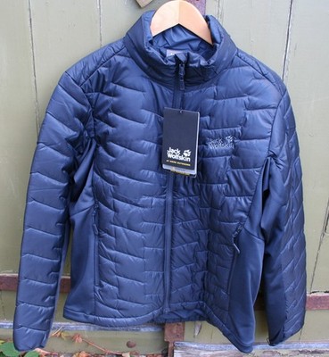 Jack Wolfskin Icy Water night blue Quilted Puffa Coat Size Small