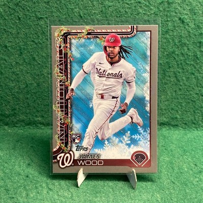 2025 Topps Holiday / James Wood RC #H94 Silver/Gray Glitter