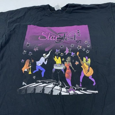 Vtg StarFest Shirt 2XL 1997 Concert Tour Tee Frankie Beverly Chaka Khan 90s