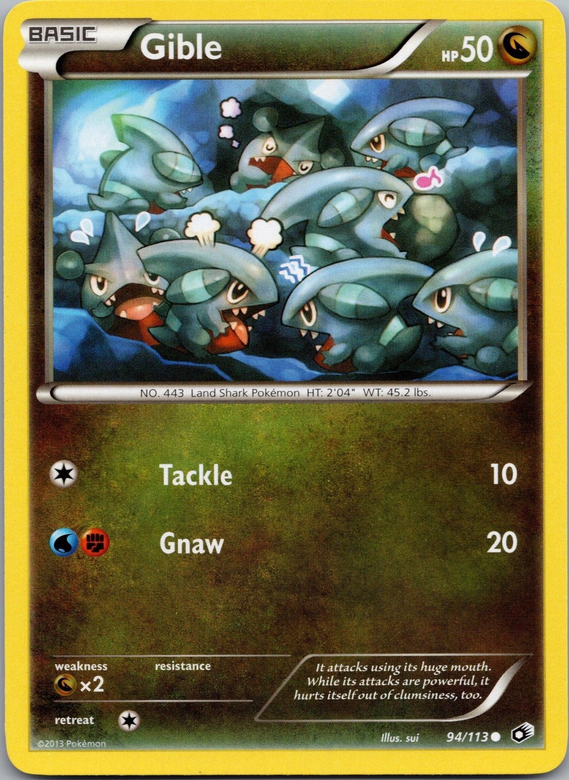 Gible Common Legendary Treasures 94/113 NM