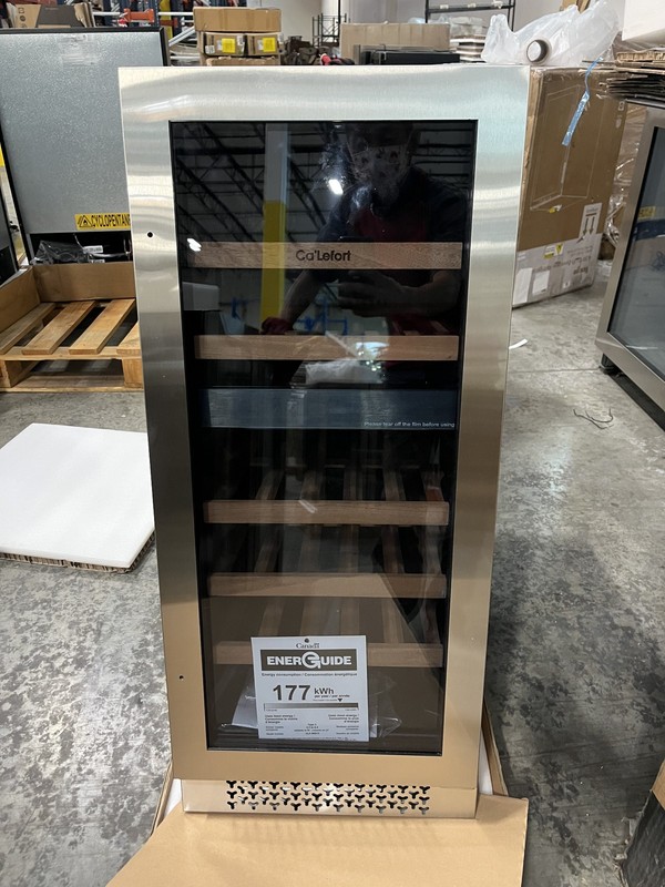 Ca'Lefort 15" Wine Cooler 3.0 Cu.ft 40-65°F Mini Fridge Freestanding/Built-in