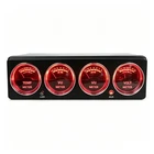 4 in 1 Car Gauge Dual VU Audio Level Meter Water Temp Voltmeter 12V Red Blue