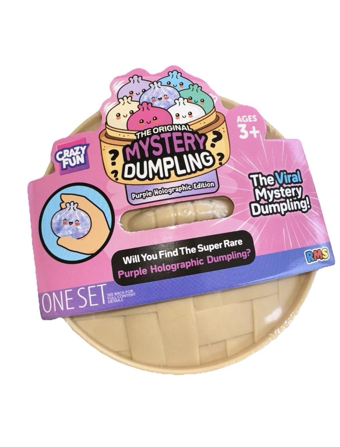 Dumpling Toy Rarest Colour 5x Newest Original Mystery Dumpling: Purple Holographic Viral Squishy ...