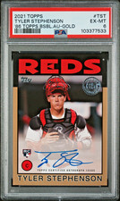 TYLER STEPHENSON 2021 Topps Baseball 1986 Topps AUTO GOLD /50 86A-TST PSA 6 EX-M