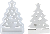 2Er Set Silikonform Weihnachtsbaum Kerzenhalter, GießForm FüR Diy Kerzen, Seifen