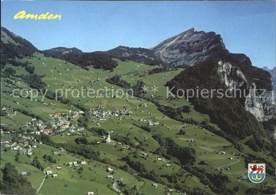 Amden Walensee SG Fliegeraufnahme mit Leistchamm