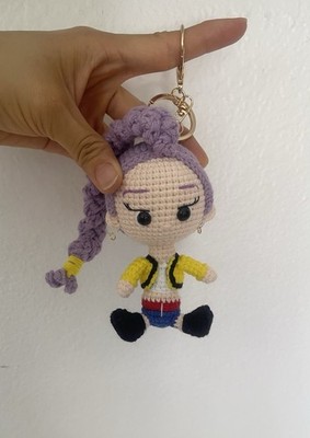 Handmade Crochet Doll Keychain Charm : Rumi, Zoey, Mira, Jinu.