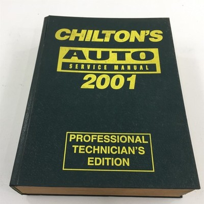 2001 Chilton Auto Service Manual Professional Technician's Edition