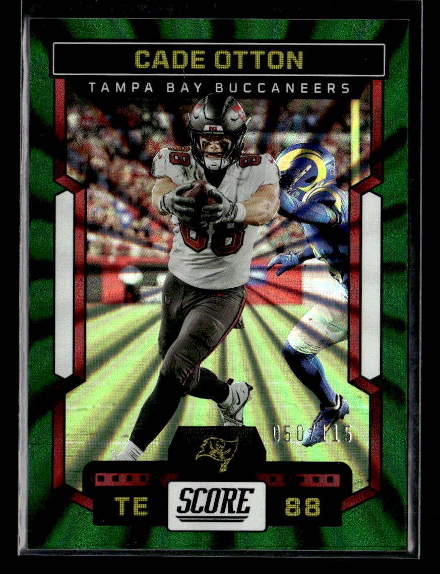 Cade Otton #'d /115 - 2023 Panini Score Spokes #66 Tampa Bay Buccaneers