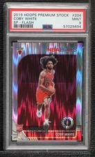 2019 NBA Hoops Premium Stock Rookie Variation Flash Prizm Coby White PSA 9 2l4