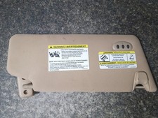 09 10 Ford F-150 Left Driver Sun Visor Shade Lighted Homelink Tan Cloth Oem
