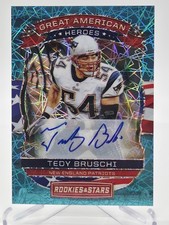 Tedy Bruschi 2018 Rookies & Stars Great American Heroes Autograph 01/25 Patriots