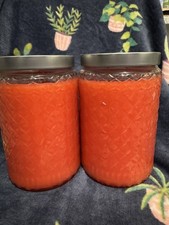 Raro 26 oz Grande 2 Mechas *Pitanga Melocotón* Vela Cañón Dorada *De Colección*