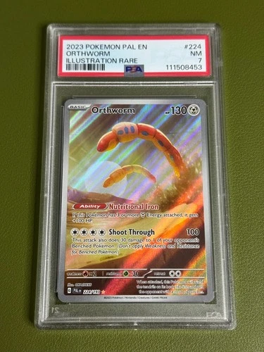 Orthworm Illustration Rare 224/193 Paldea Evolved Pokemon English PSA 7