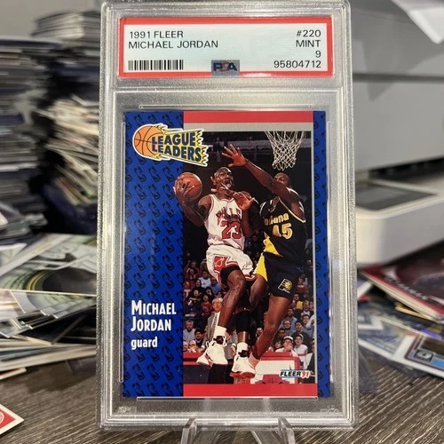 1991 FLEER #220 MICHAEL JORDAN PSA 9 Chicago Bulls 🔥