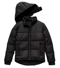 Boy's Water Resistant Fleece Lined Removable Hood Quilted Puffer Jacket - L