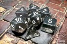 WÃ¼rfelset Translucent Smoke/white Polyhedral 7-Dice Set NEU/OVP