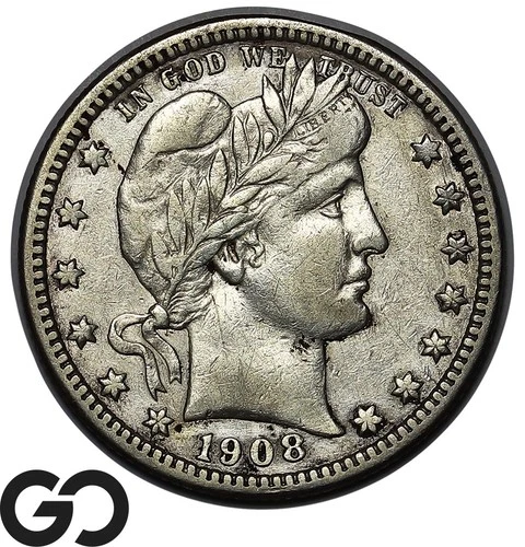 1908-D Barber Quarter