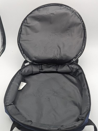 Anchor Hocking Hot Cold Insulated Round Casserole Carrier Tote. Navy. Straps Zip - Picture 4 of 6