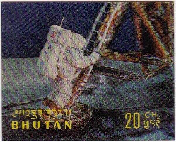 Bhutan #Mi316 MNH 1969 Apollo Astronaut Moon Landing Lunar Module 3D [108C]