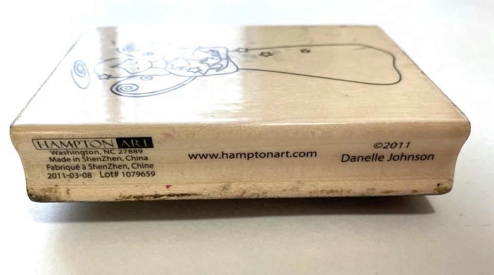 Sello de goma Angel of Dreams Hampton Art 2,5x3,5" montaje en madera Danelle Johnson Foto 3 de 3