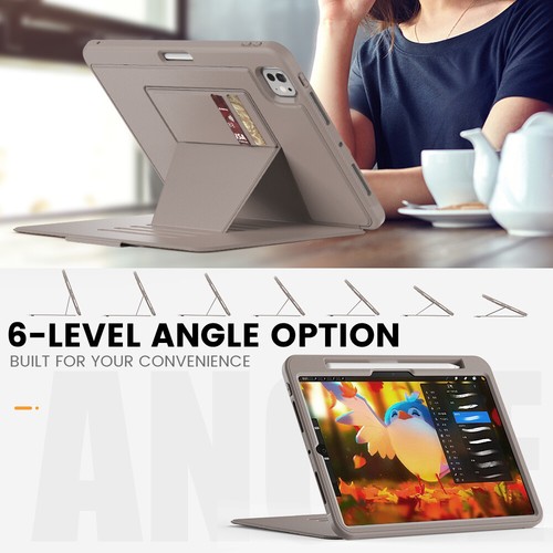 Smart Magnetic Buckle Leather Cover Stand Armor Case For iPad Pro M4/Air M3 2025 - Picture 72 of 81