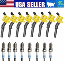 8Pack Ignition Coil with Iridium Spark Plug For Ford F-150 4.6L 5.4L DG508 SP479