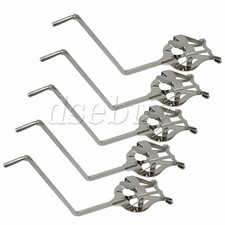 5 Pcs Silver Alto Tenor Sax Music Lyre Clamp on Holder for Saxophone Accessory