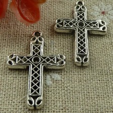 Free Ship 100 pcs tibetan silver cross charms 29X20mm L-1683