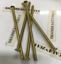 # M3.5 BRASS SCREWS ELECTRICAL LIGHT SWITCH PLUG SOCKET 75mm X 5