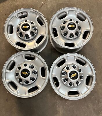 Set of 4 New Takeoff 17'' Steel '11-'25 Chevy Silverado 2500 3500 SRW Wheels 8095