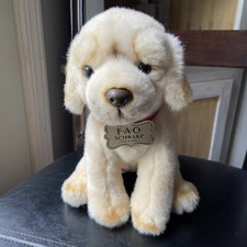 Labrador Puppy 10" Dog Stuffed Plush Animal Yellow Lab FAO Schwarz K