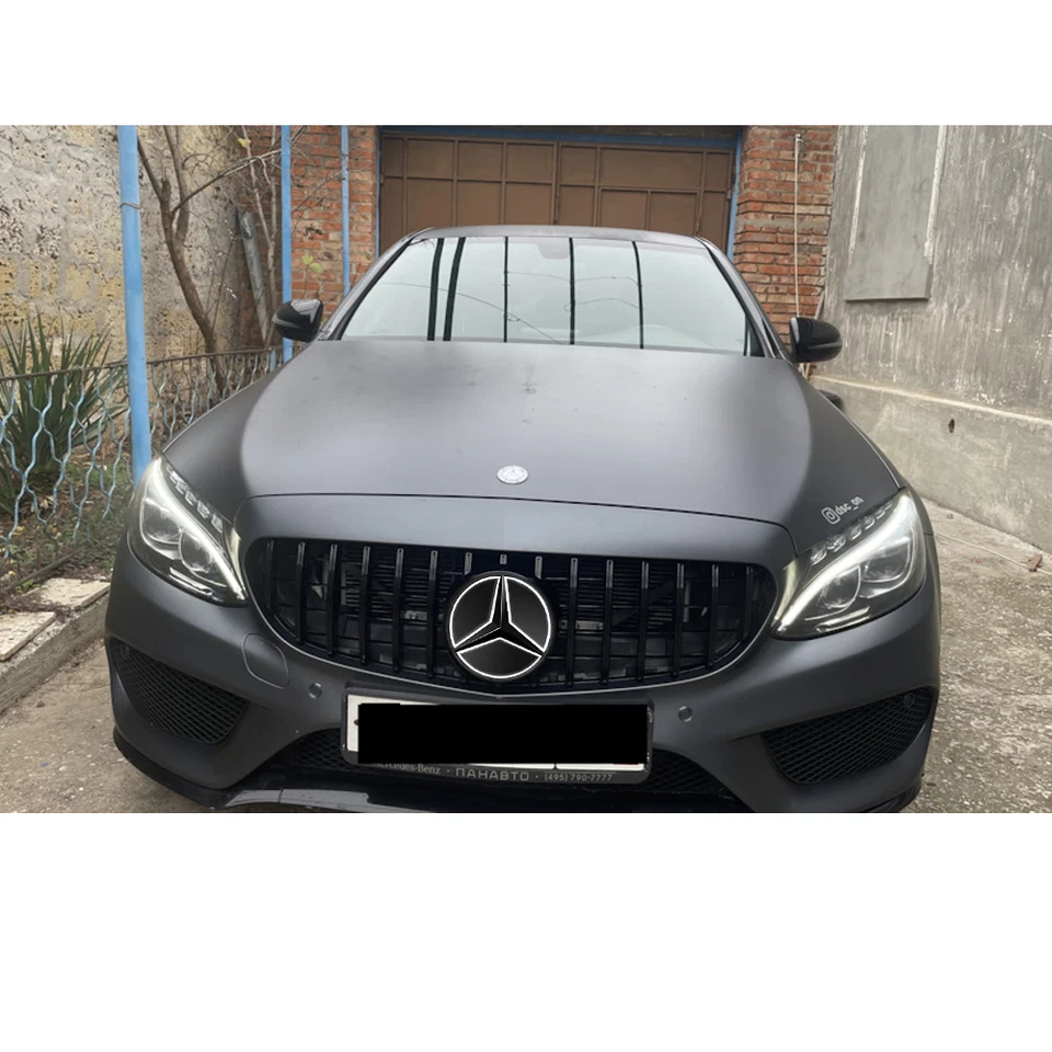 LED Star Grill Grille With Camera For Mercedes Benz W205 C300 C43 2019 2020 2021 Foto 3 de 4