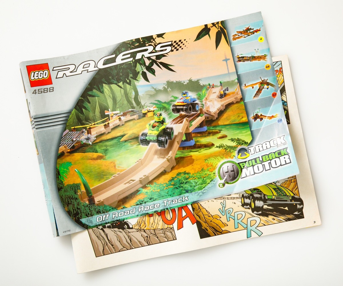 Lego Racers 4588 INSTRUCTION MANUAL ONLY Cover Separation Creases