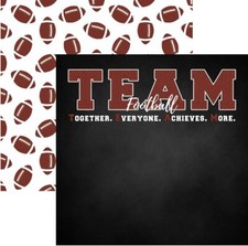 Football - Team Sports, DS scrapbook paper - Scrapbook Customs 38322