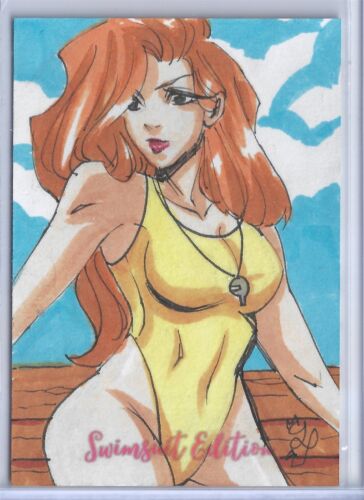 5FINITY Swimsuit Edition Sketch Card Tiffany Peek SciFi Cards Exclusive SFC - Picture 1 of 2