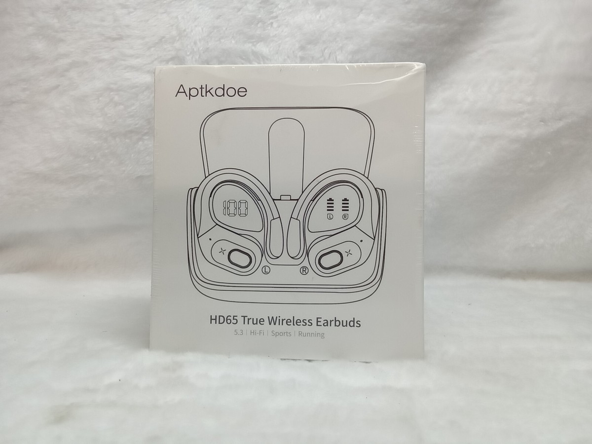 APTKDOE True Wireless Earbuds HD65 Black New/Sealed 15h Playtime