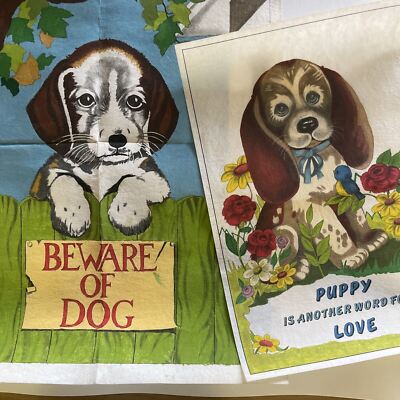Picture To Paint Tri-Chem Artex - COMPLETED - Puppy Love Cute Wall Hangings