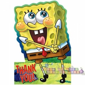 Spongebob Squarepants Epic Thank You Note Set 8 Birthday Party