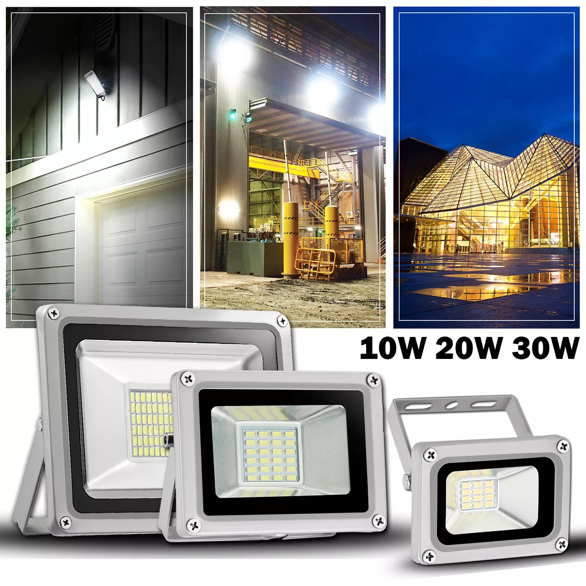 LED Flood Light 12V 10W 20W 30W Spotlight Security Yard Garden Ouoor Lamp