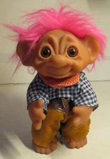 Vintage Thomas Dam Troll 1977 9" Western Cowboy Rare Doll Made In Denmark Toy Pi