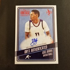 2021 Onyx Vintage BkB AUTOGRAPH Blue Ink JOEL AYAYI Wizards GONZAGA Bulldogs