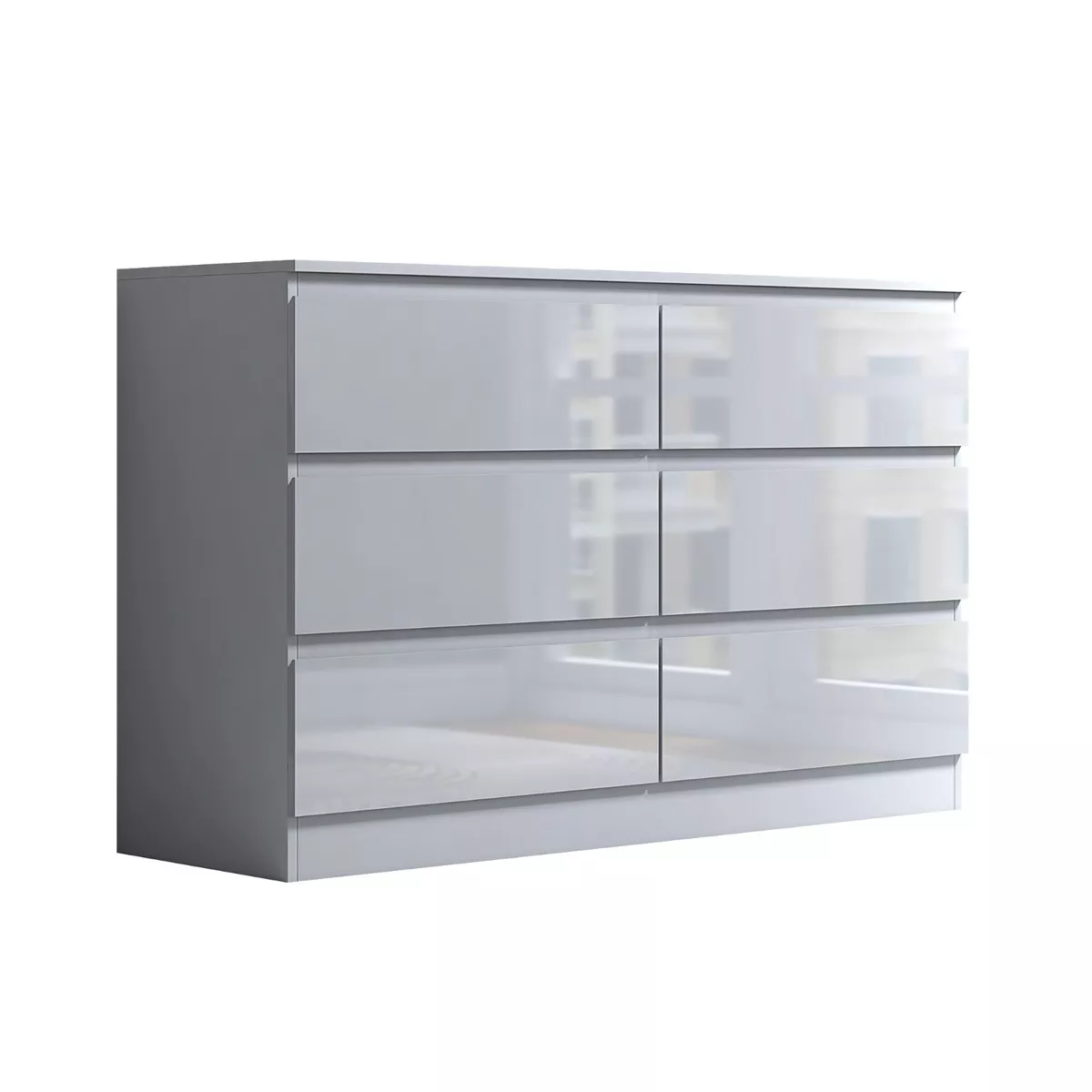 Ikea white sale high gloss drawers