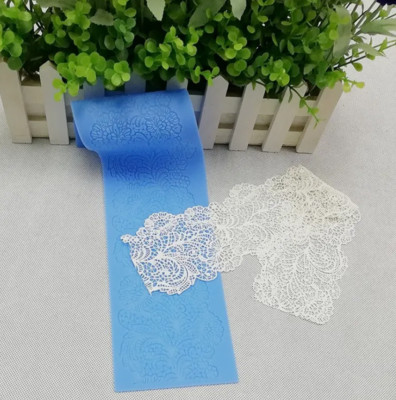 Große Blume Spitze Silikon Kuchen Fondant Bordüre Form Dekorieren Backmatte BPA 