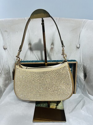 NWT COACH CV937 TERI SHOULDER BAG Crystal Yellow Gold Handbag Hobo