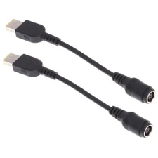 2x Round 7.9*5.5mm Jack to Square Plug Adapter for IBM Lenovo Laptop Notebook