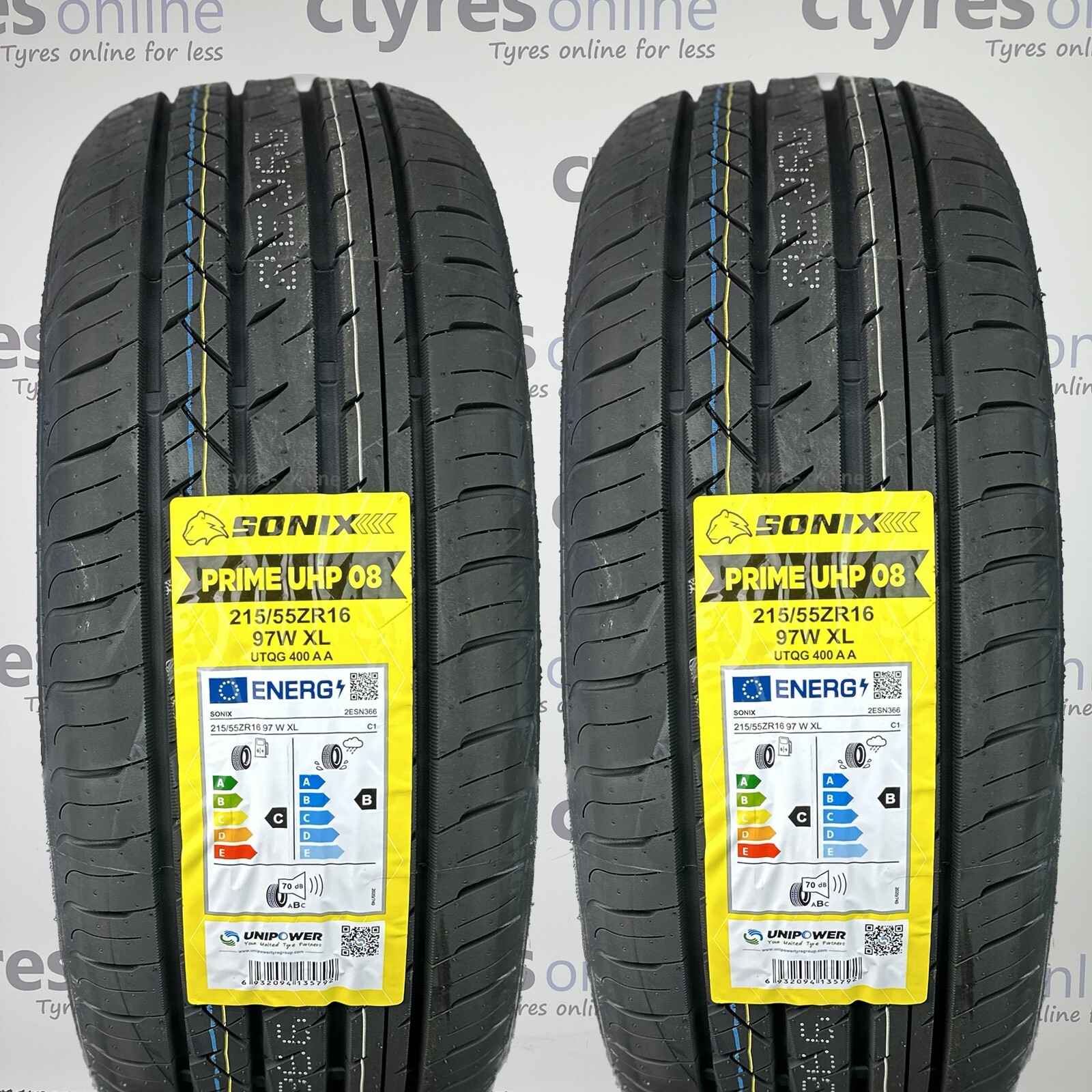 2 X New 215 55 16 SONIX PRIME UHP 97W XL 215/55R16 2155516 *C/B RATED ...