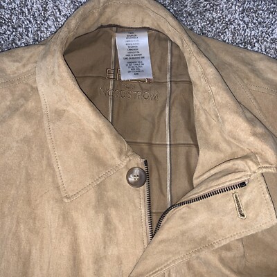 Eres For Nordstrom Men's Tan Over Coat Top Coat Size 44 R jacket